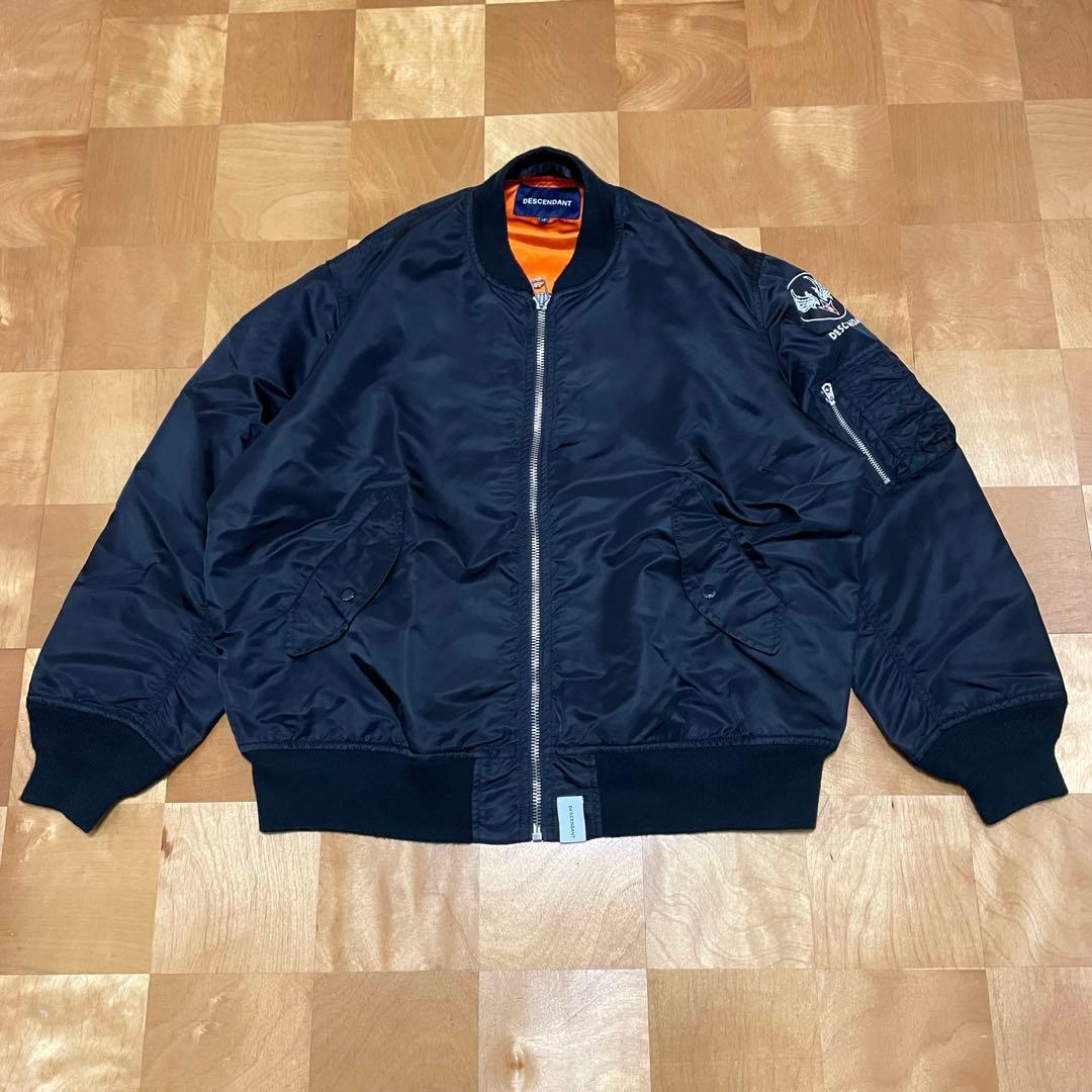 ✅レアDESCENDANT/MA-1-M NYLON JACKET黒L