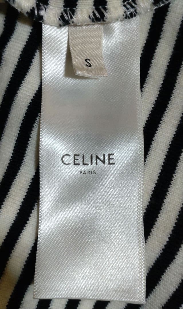 CELINE by Hedi Slimane ボーダーニット長袖カットソー