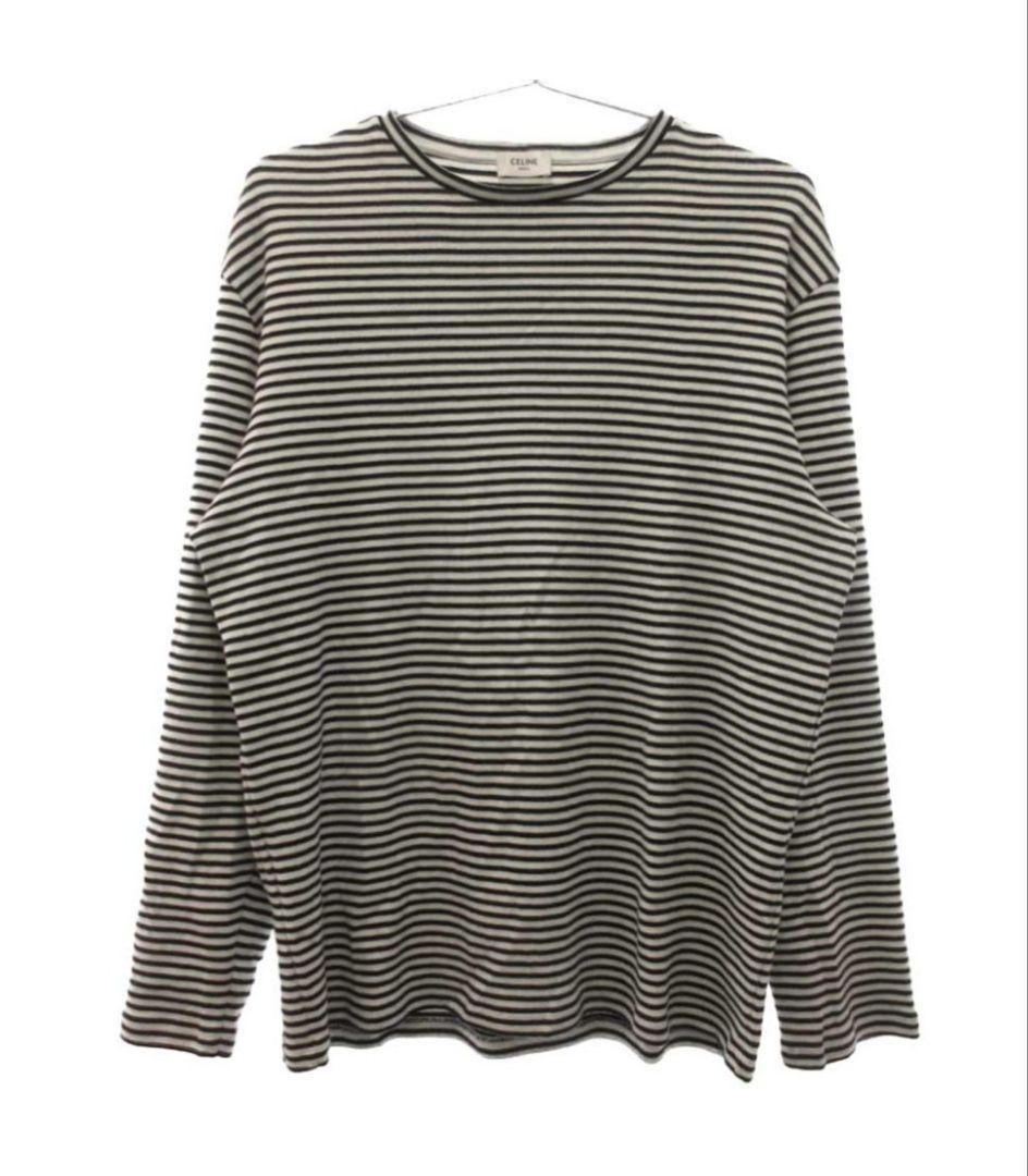CELINE by Hedi Slimane ボーダーニット長袖カットソー