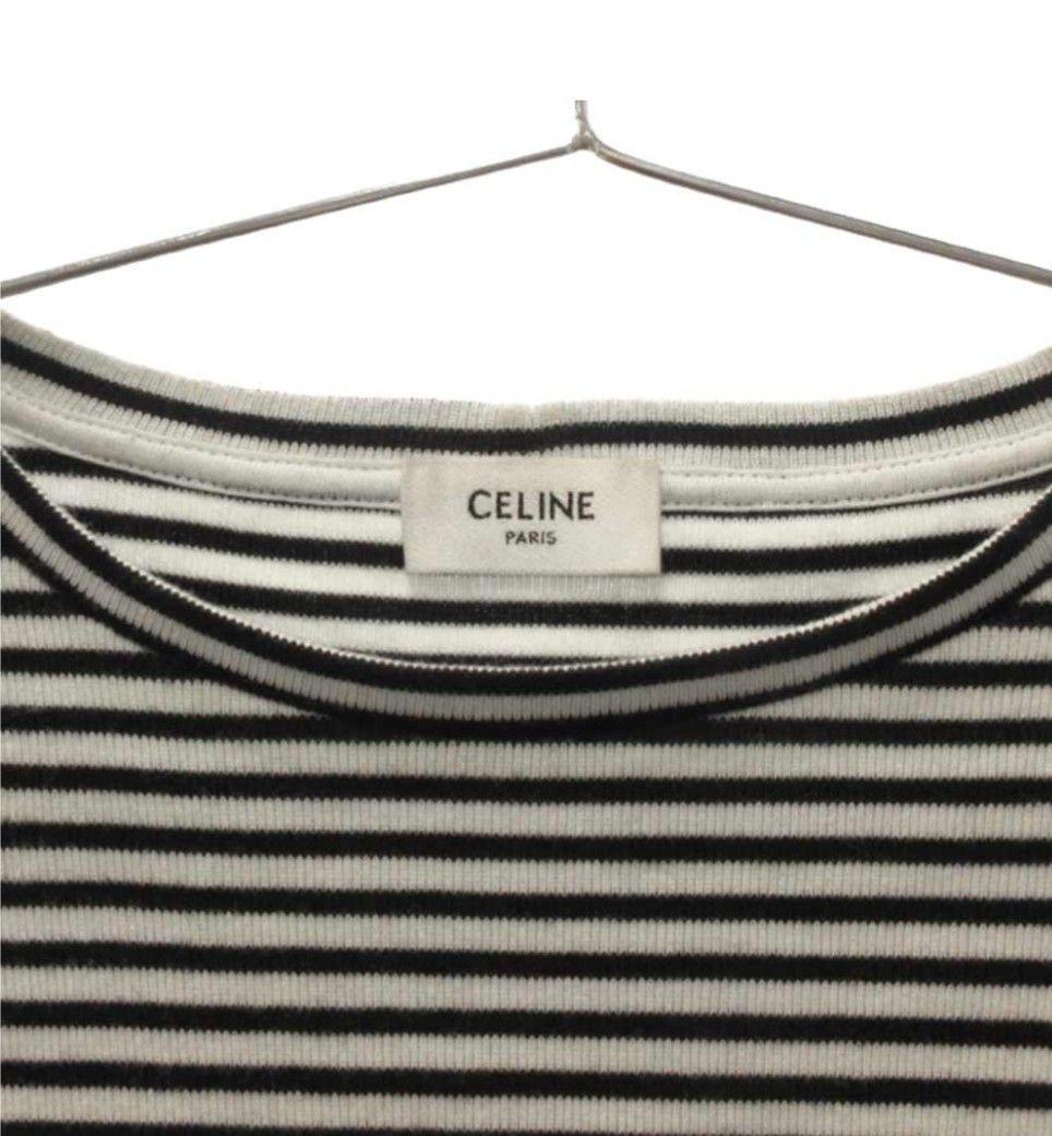 CELINE by Hedi Slimane ボーダーニット長袖カットソー