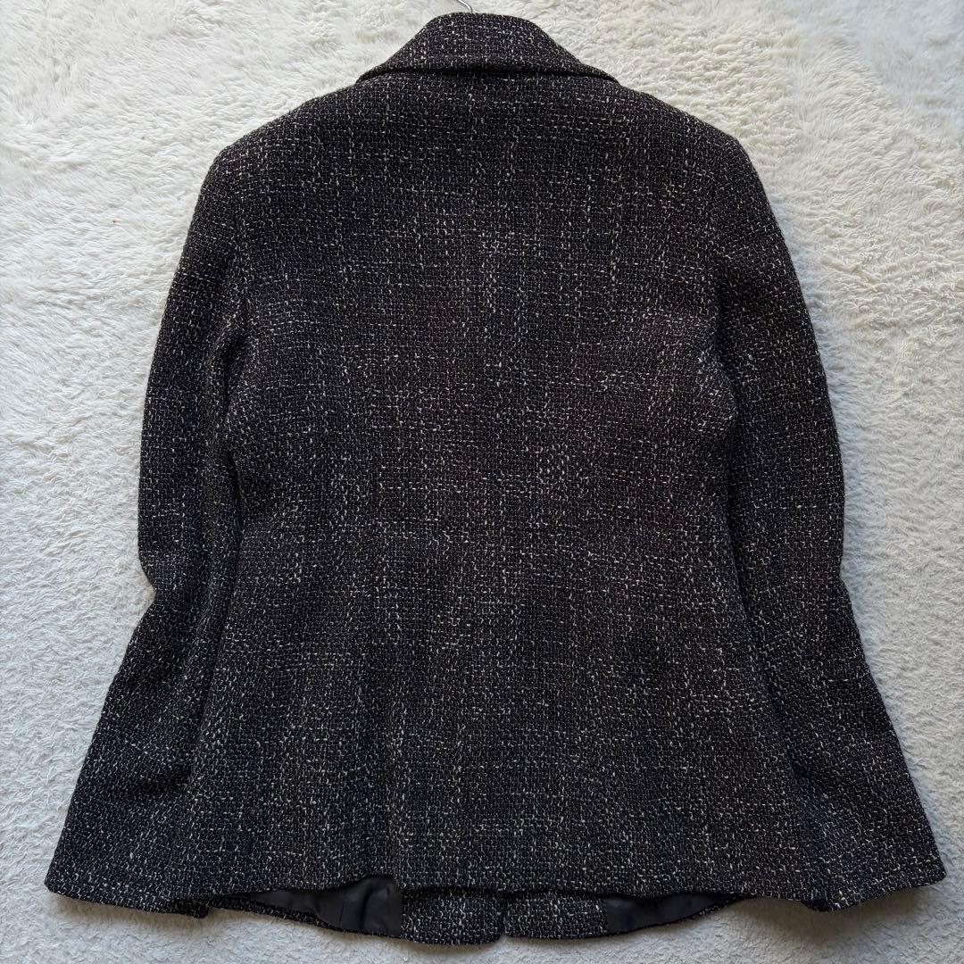 【美品】マックスマーラ スカートセットアップ ツイード ウール ブラウン系 L