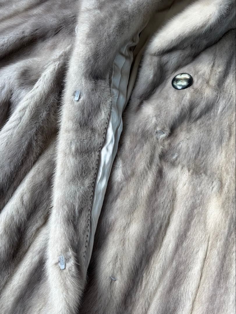 LONDON LABEL ミンク 毛皮 高級ロングコート M相当