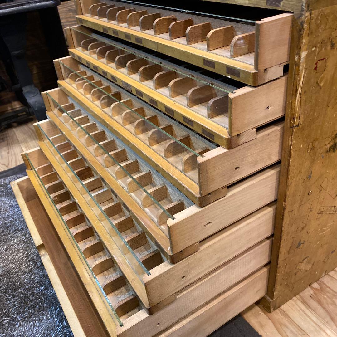 ひょうたん印絹ミシン糸　引き出し収納　レトロ