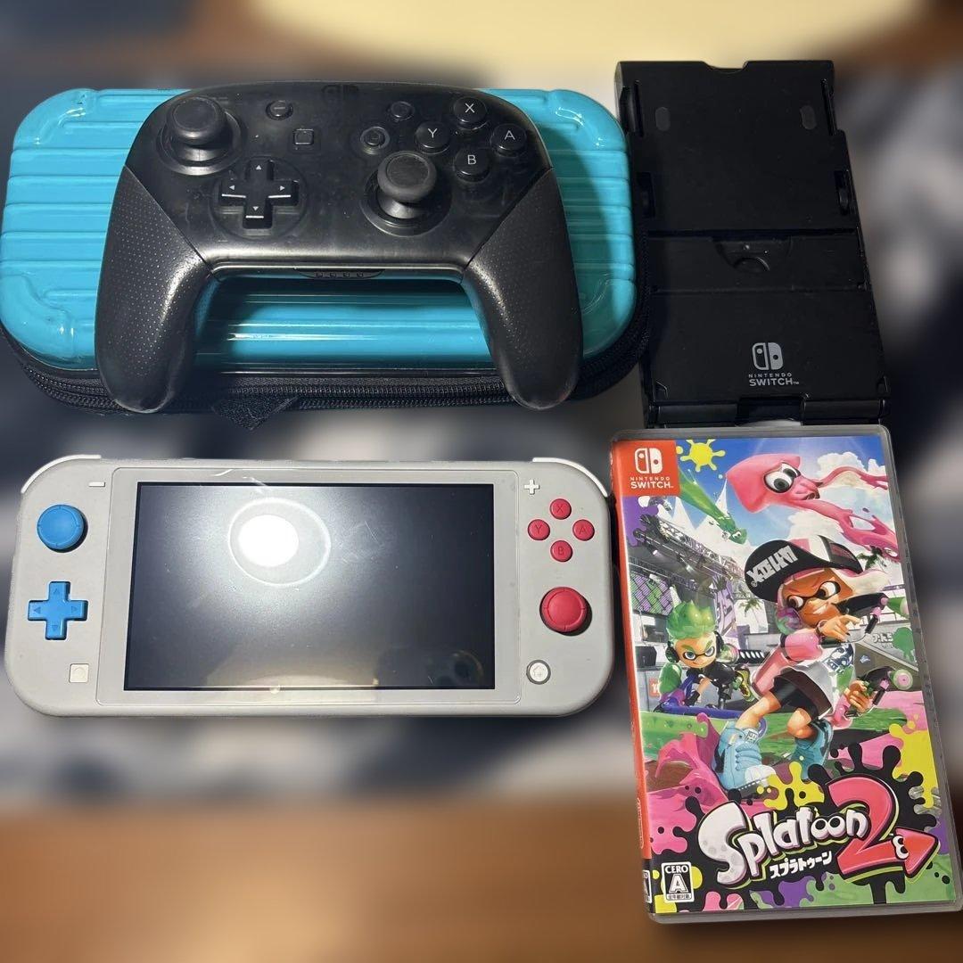 任天堂Switch lite　ザシアン・ザマゼンタモデル　プロコン、スプラ2付き