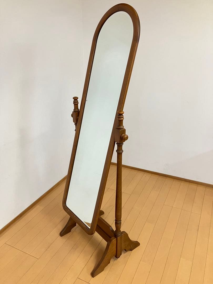 カリモク　コロニアル　姿見　ミラー　ヴィンテージ