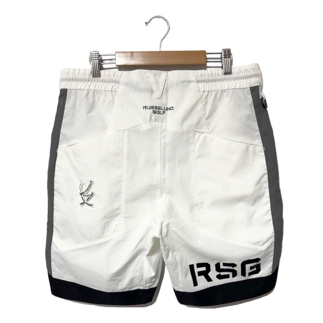 新品 ラッセルノ ゴルフ パイピング ライン ショーツ ホワイト L 5