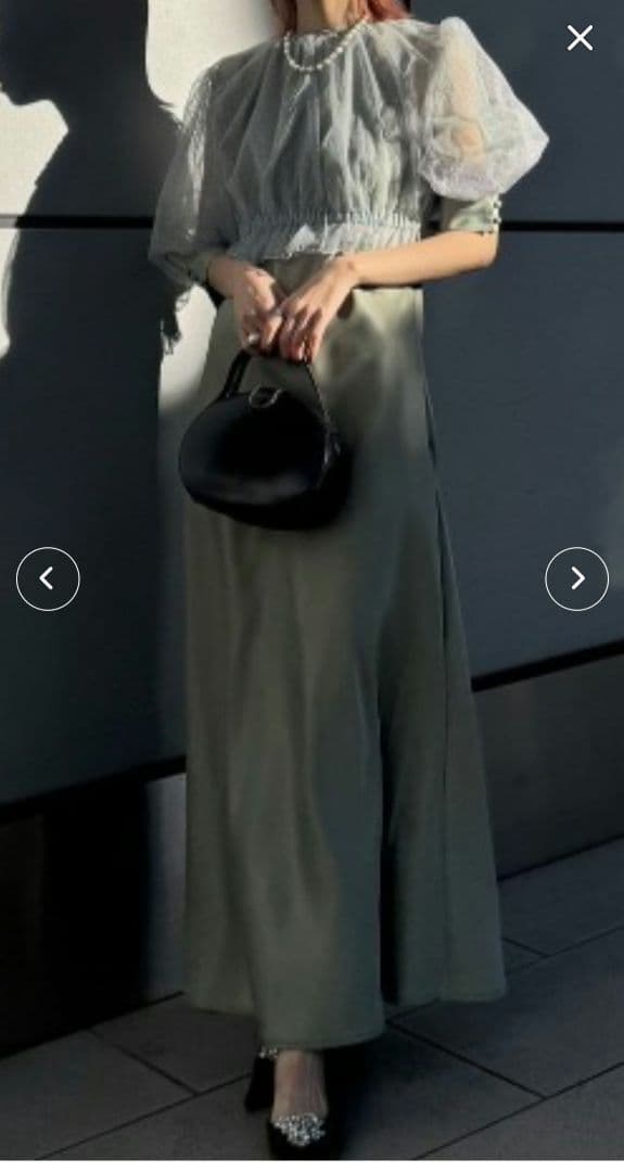 DOT TULLE SET FLARE DRESS　Мサイズ新品