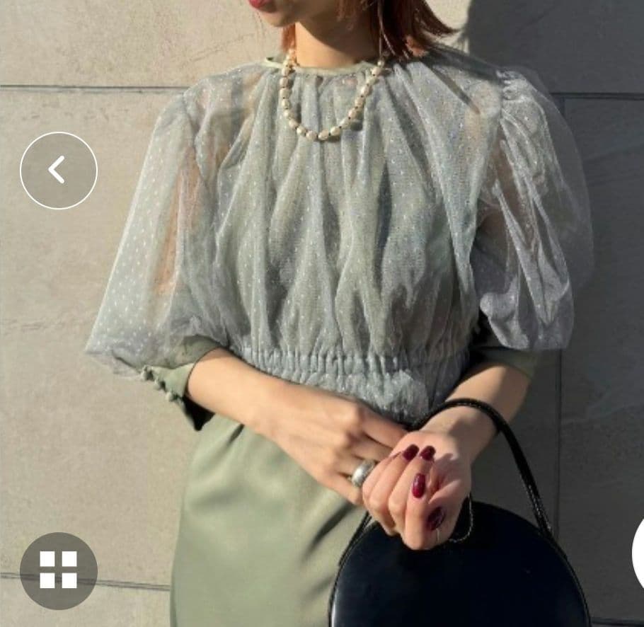 DOT TULLE SET FLARE DRESS　Мサイズ新品