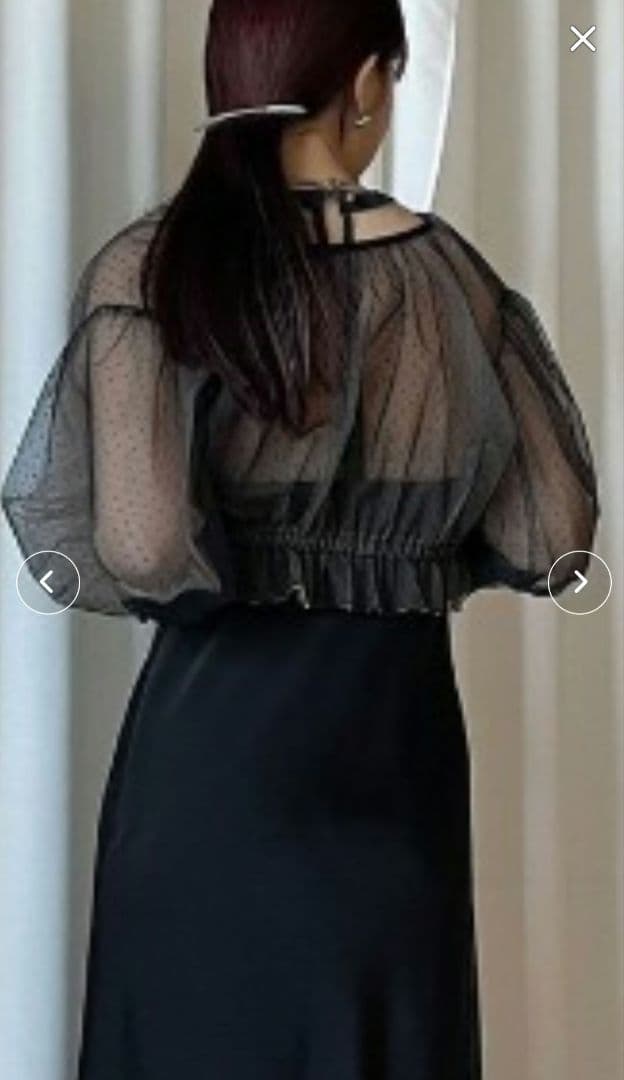 DOT TULLE SET FLARE DRESS　Мサイズ新品