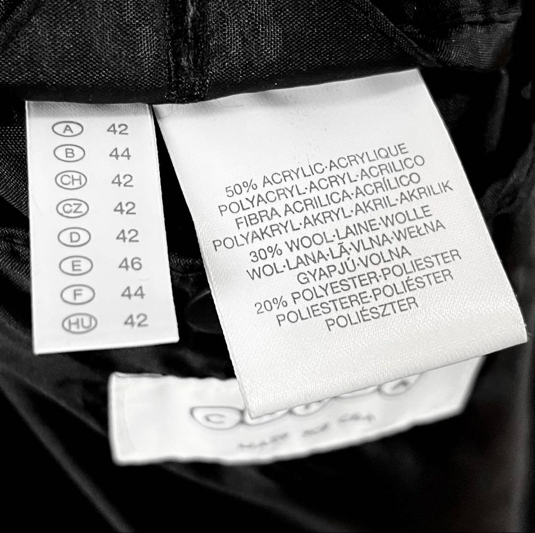 古着 canda 黒 ブラック ダブルブレスト ロングコート