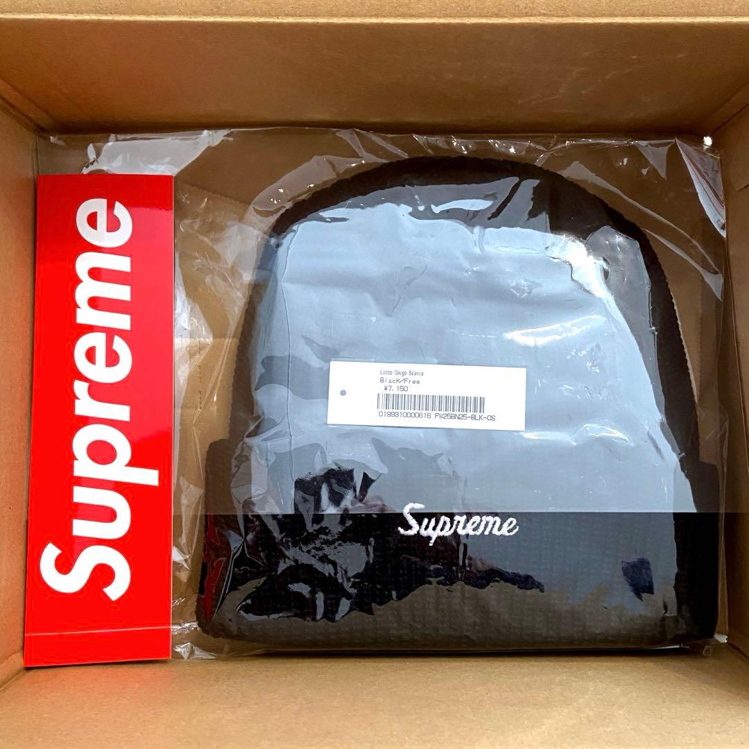【新品】 Supreme 25FW Loose Gauge Beanie 黒