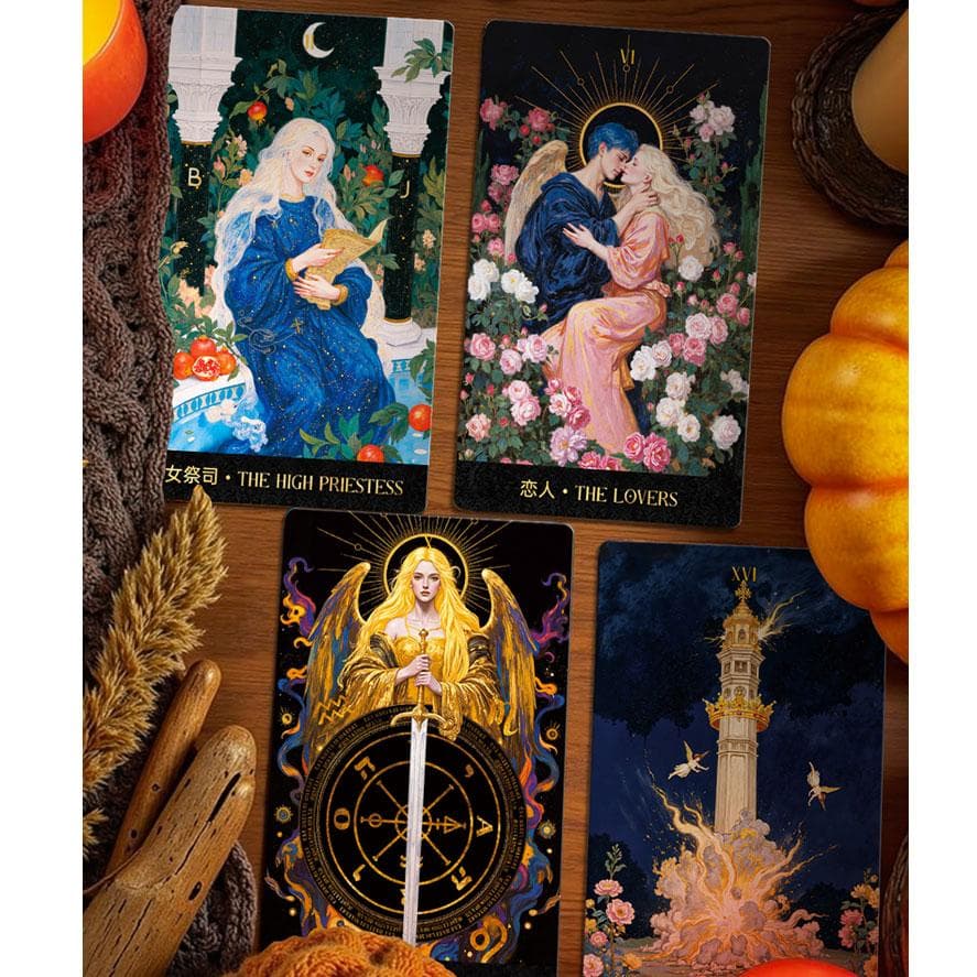 【正規品タロットカード】ロマンティック×中世×神秘の世界観のデッキ／ポータブル
