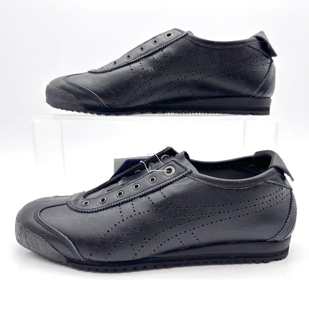 【未使用】オニツカタイガー メキシコ 66 SD スリッポン ブラック レザー