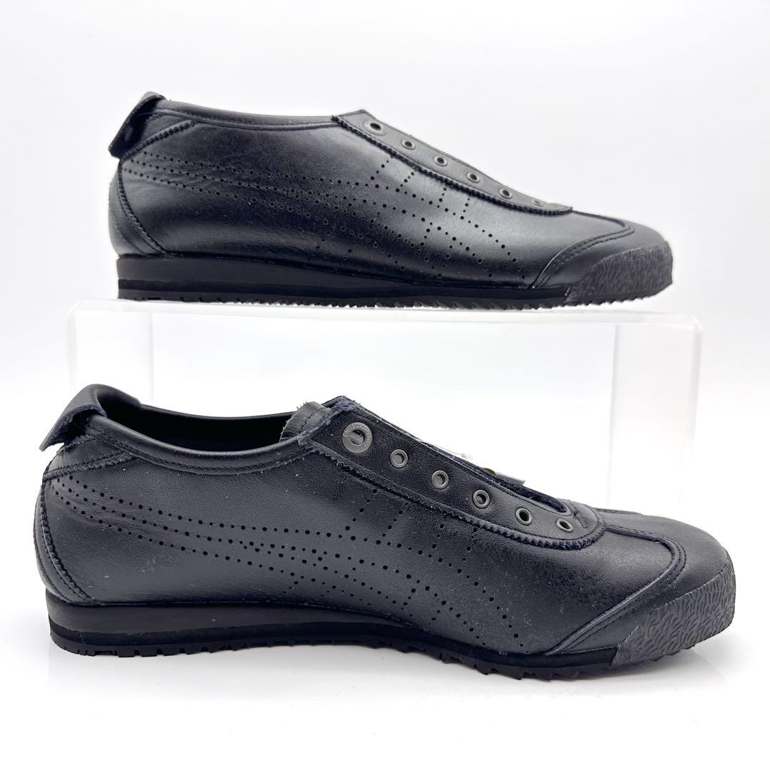 【未使用】オニツカタイガー メキシコ 66 SD スリッポン ブラック レザー