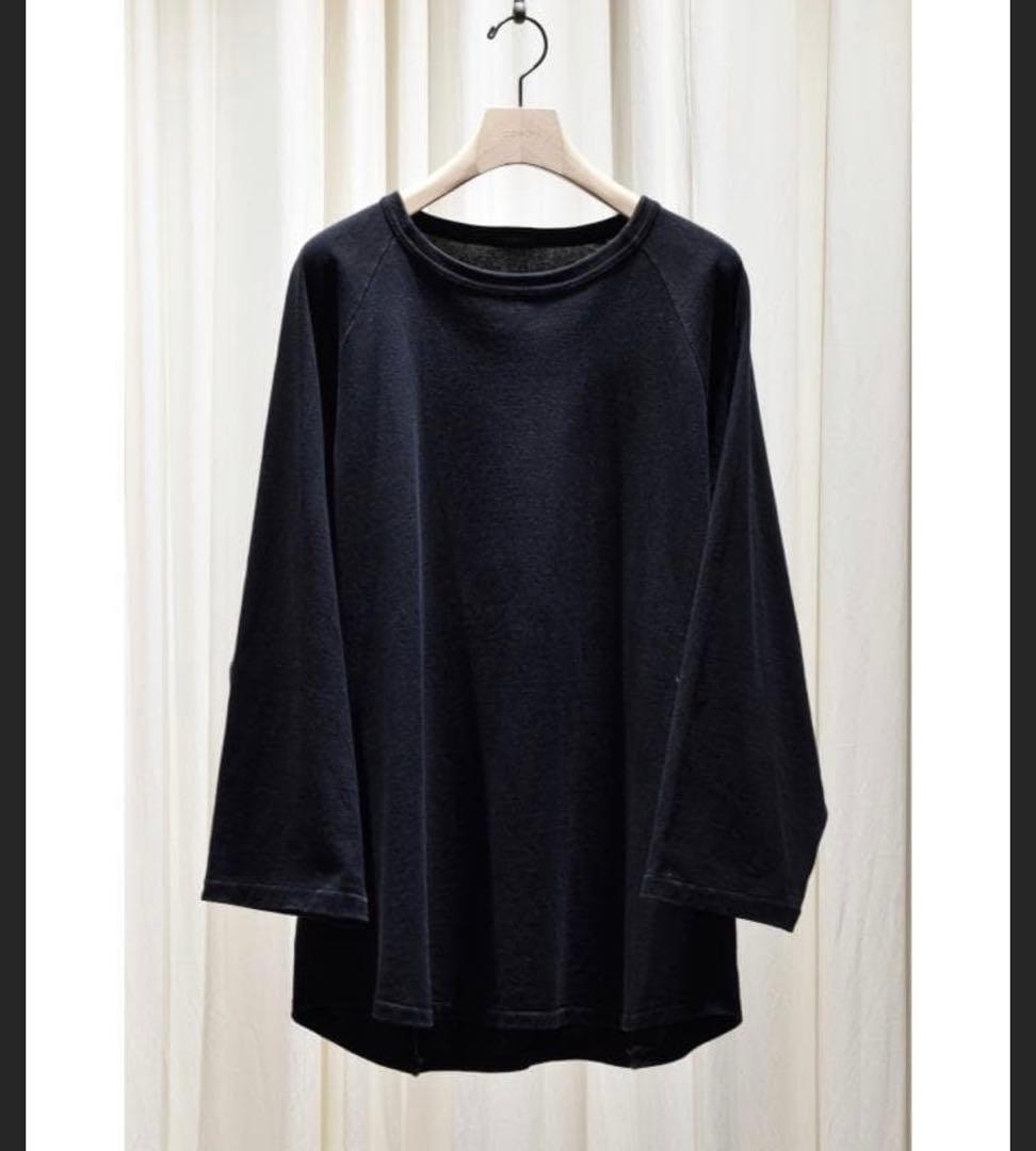 COMOLI コットンジャージ ベースボールTシャツ size 3