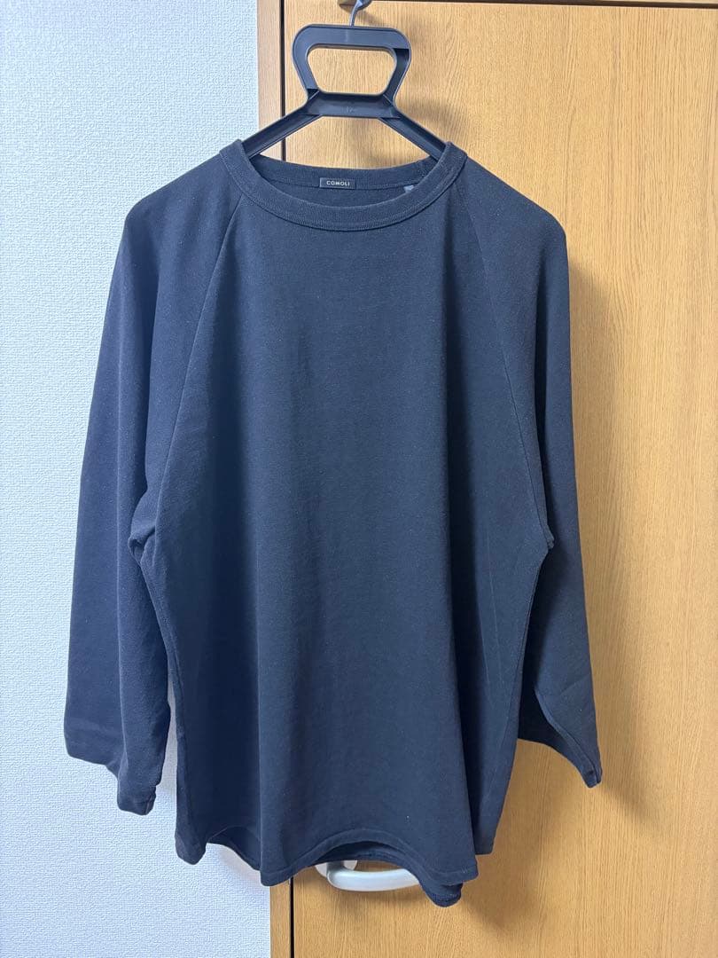 COMOLI コットンジャージ ベースボールTシャツ size 3