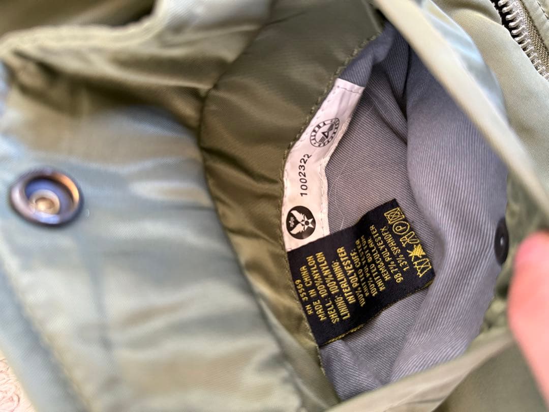 ALPHA INDUSTRIES MA-1 フライトジャケット オリーブ XS