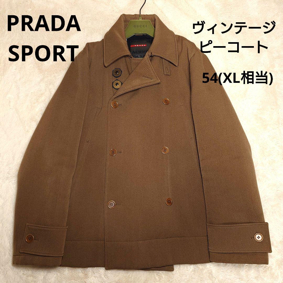 希少 PRADA SPORT 00s Pコート ウールコート メタルボタン