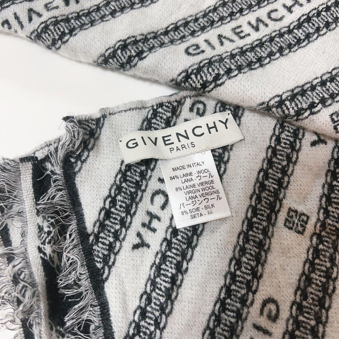 GIVENCHY シルク混 ロゴマフラー スカーフ