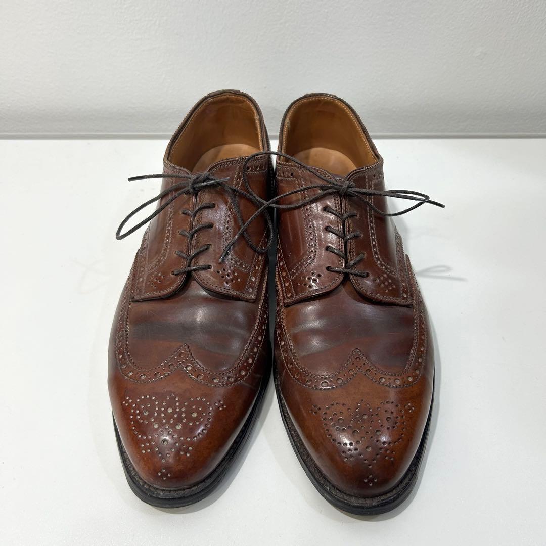 オールデン2099 usa製 8.5Eロングウイングチップ ウイスキーコードバン