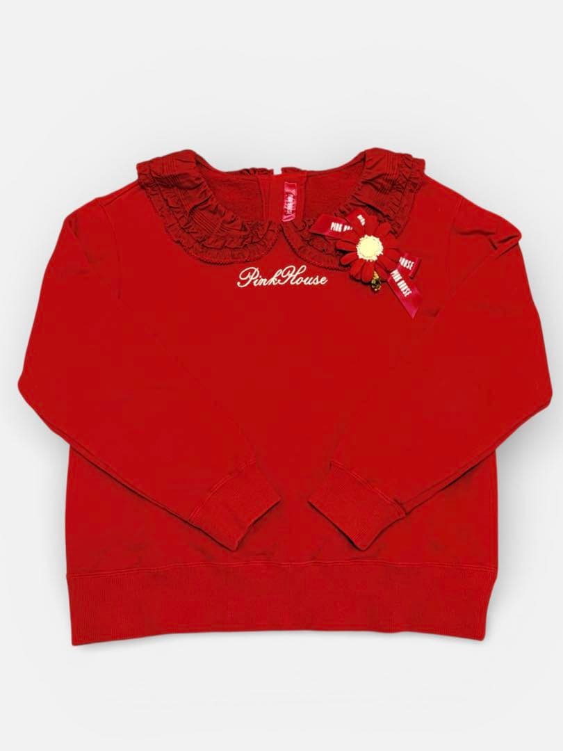 ♡ピンクハウス♡ピコフリル襟付き　トレーナー