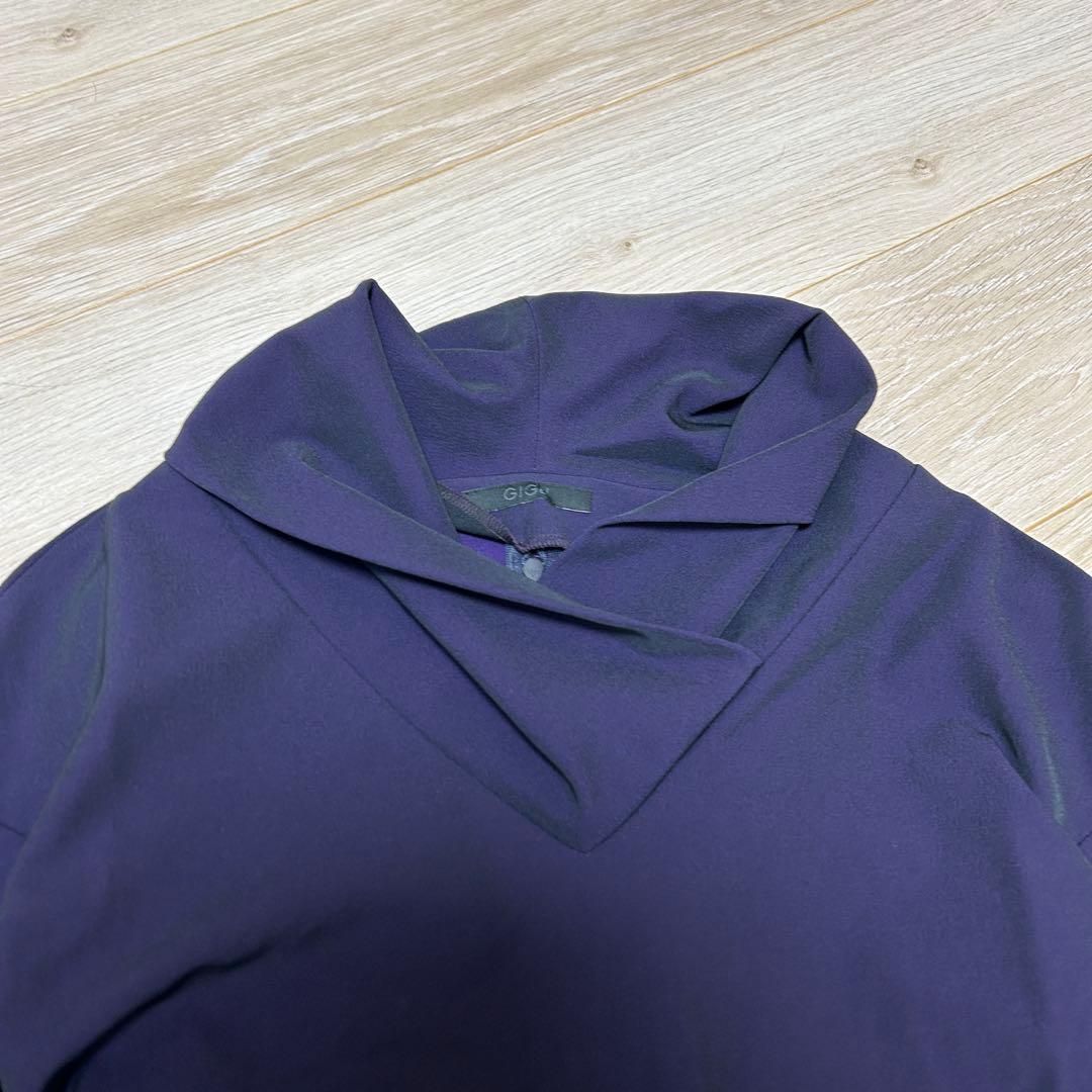 GIGLI ジリ　ロングワンピース　七分袖　タイト　紫　38