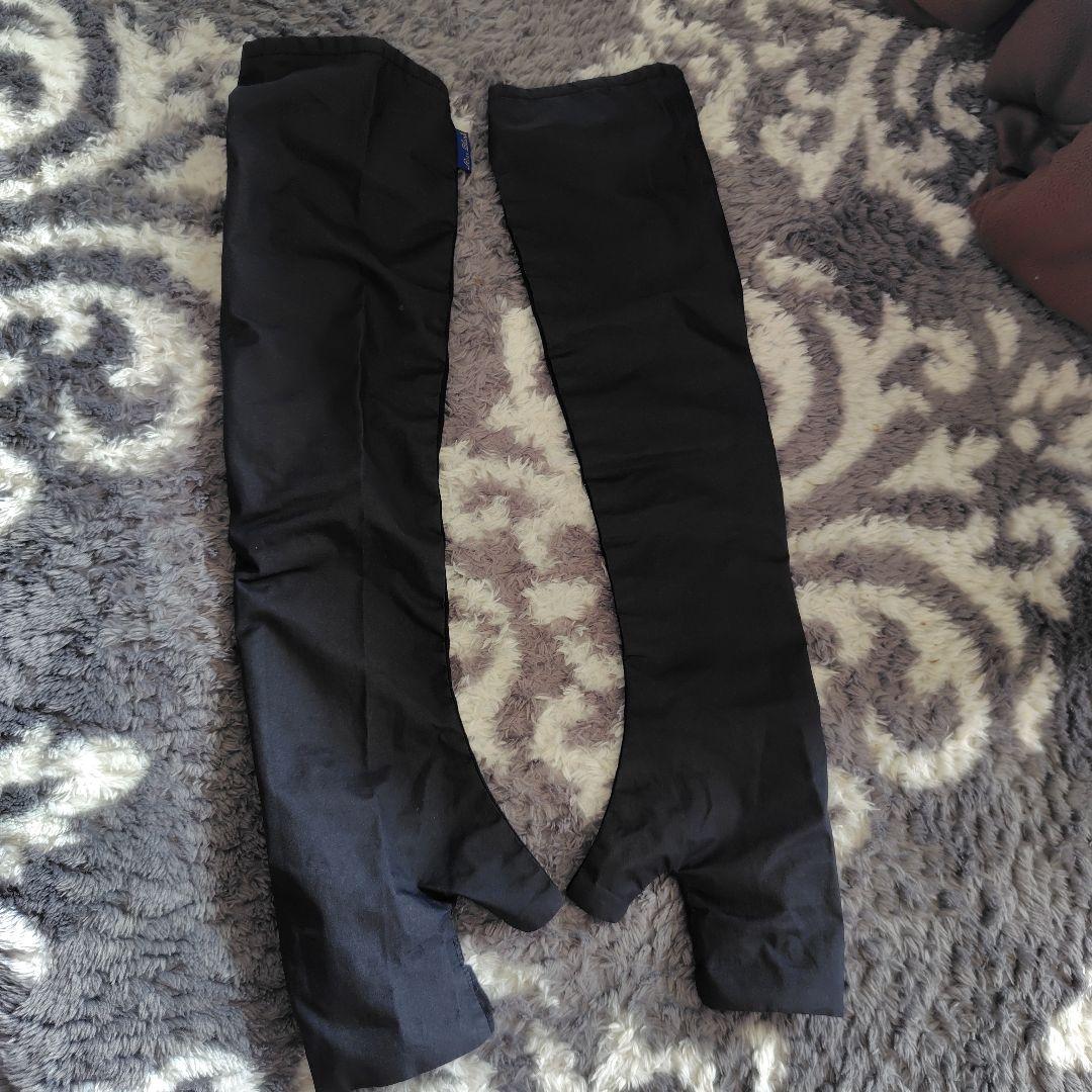 芦屋ロサブラン　遮光100%ブラック花柄刺繍アームカバー