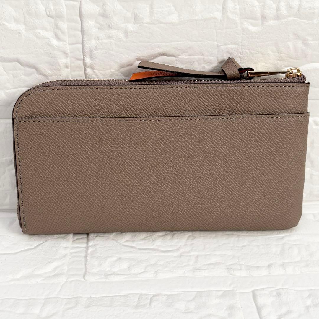 PELLE BORSA 本革 L字ファスナー長財布 未使用 タグ付　トープ