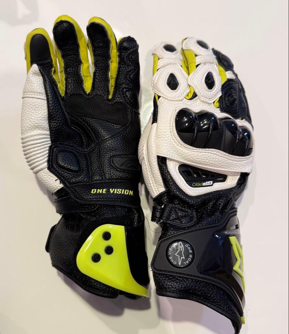 アルパインスターズバイク用グローブ 黒/白/黄緑/サイズL