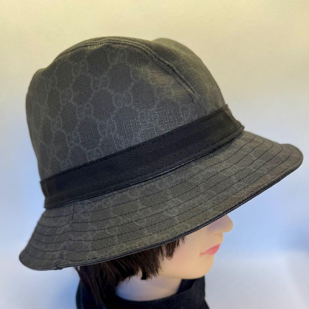 GUCCI 未使用 グッチ バケットハット GG柄 グレー ユニセックス M