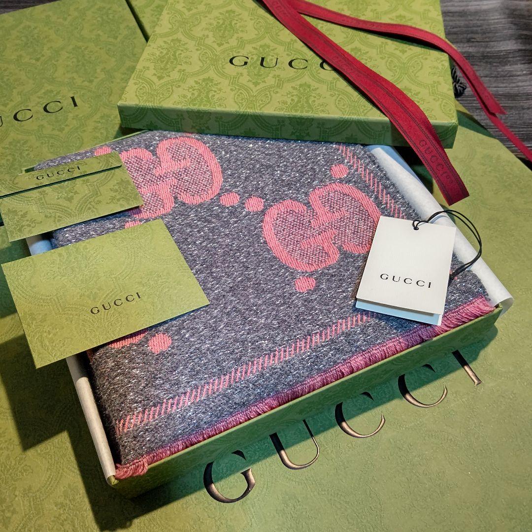❤新品箱袋付❤GUCCI マフラー ストール ショール スカーフ❤定価約８万円❤