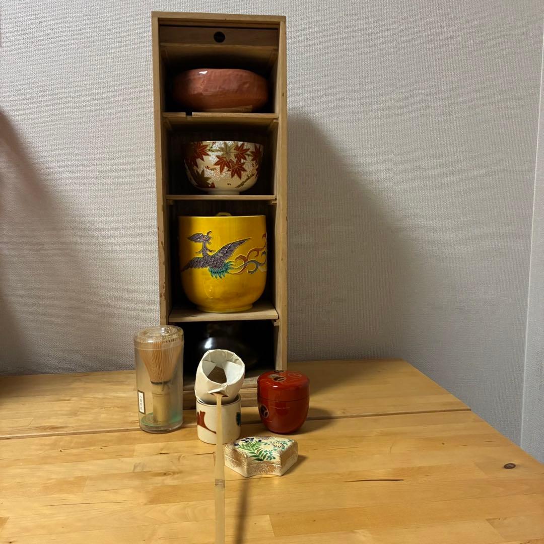 あー 　桐短冊箱茶道具一式セット❣️