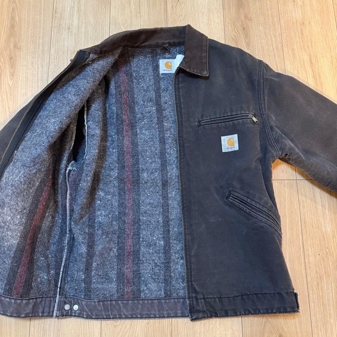 Carhartt ダークブラウン カバーオール　デトロイトジャケット