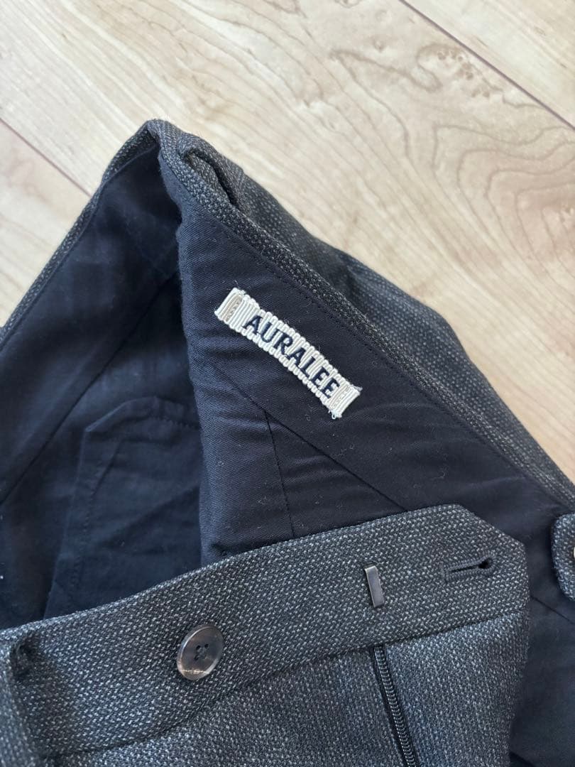 パンツ AURALEE 23AW BLUEFACED WOOL DOBBY SLACKS