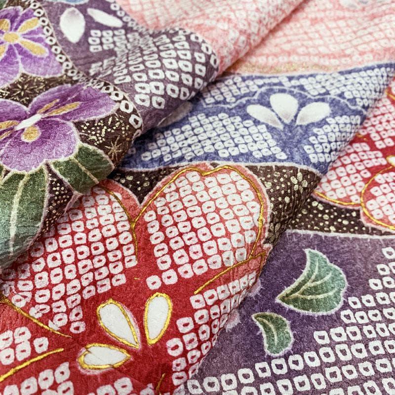 504z2☆振袖 総絞り風 身幅広め 金彩 地紋 古典柄☆美品 成人式 結婚式