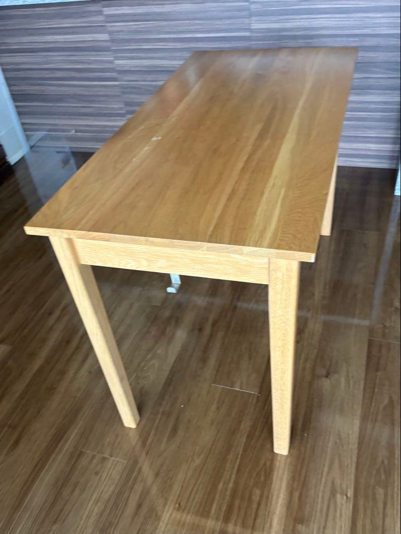 無印良品　無垢材デスク(引出付)オーク材