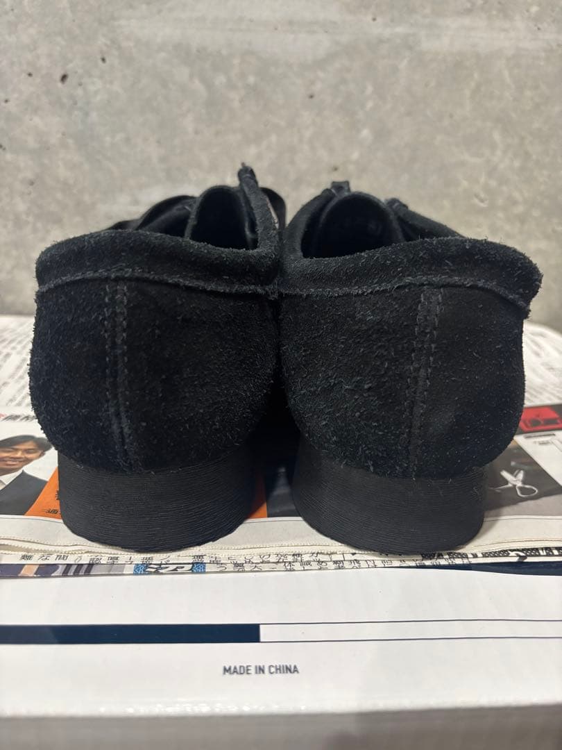 Clarks クラークス　ワラビーブーツ　ブラック　スエード 26.5