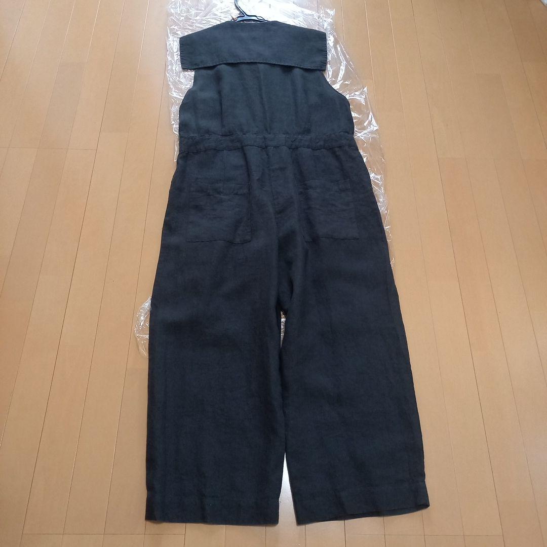 美品　mitomi.m リネン　セーラー襟　サロペット