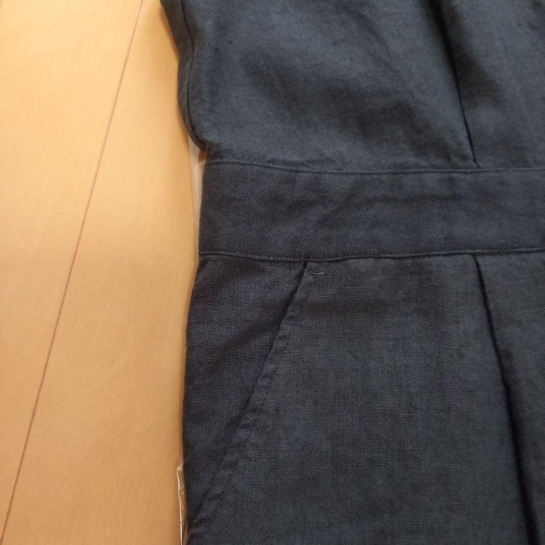 美品　mitomi.m リネン　セーラー襟　サロペット