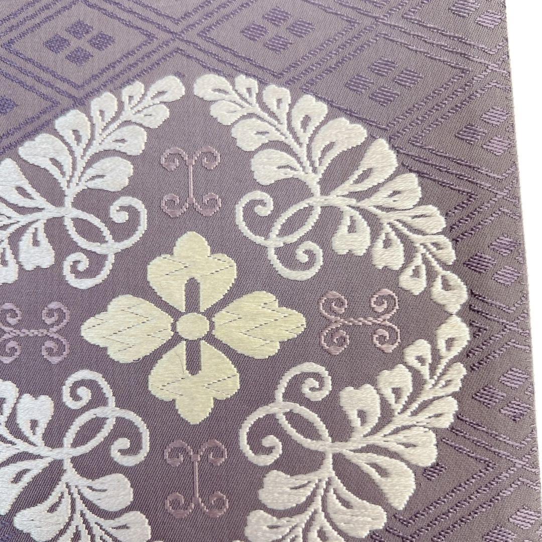 ブランド帯　袋帯　幸菱地八藤丸文　雲上草木染錦　華紋　着物　084a d