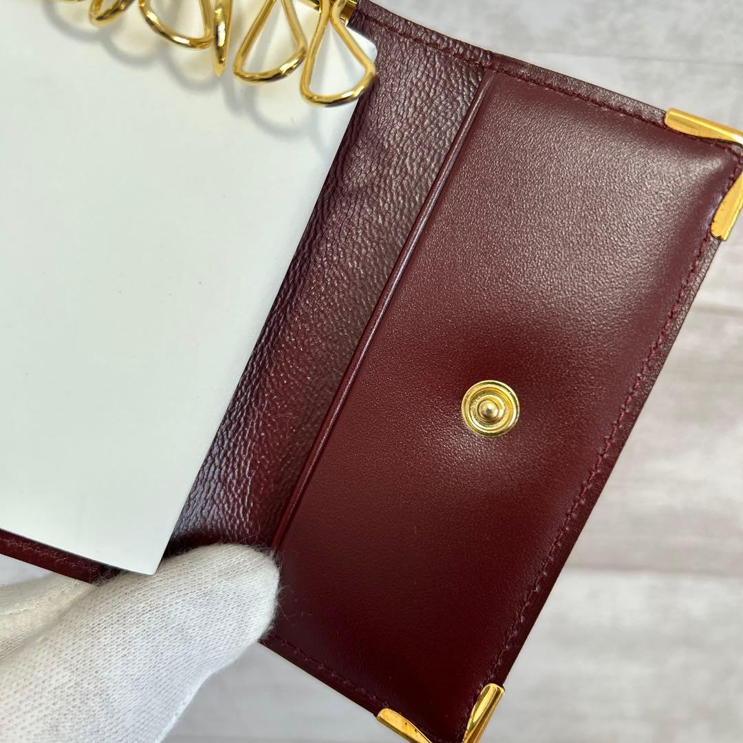 新品未使用　カルティエ Cartier 6連キーケース マストライン ボルドー