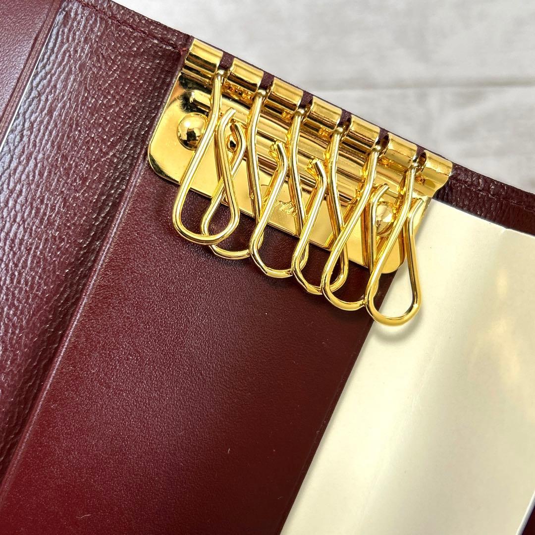 新品未使用　カルティエ Cartier 6連キーケース マストライン ボルドー