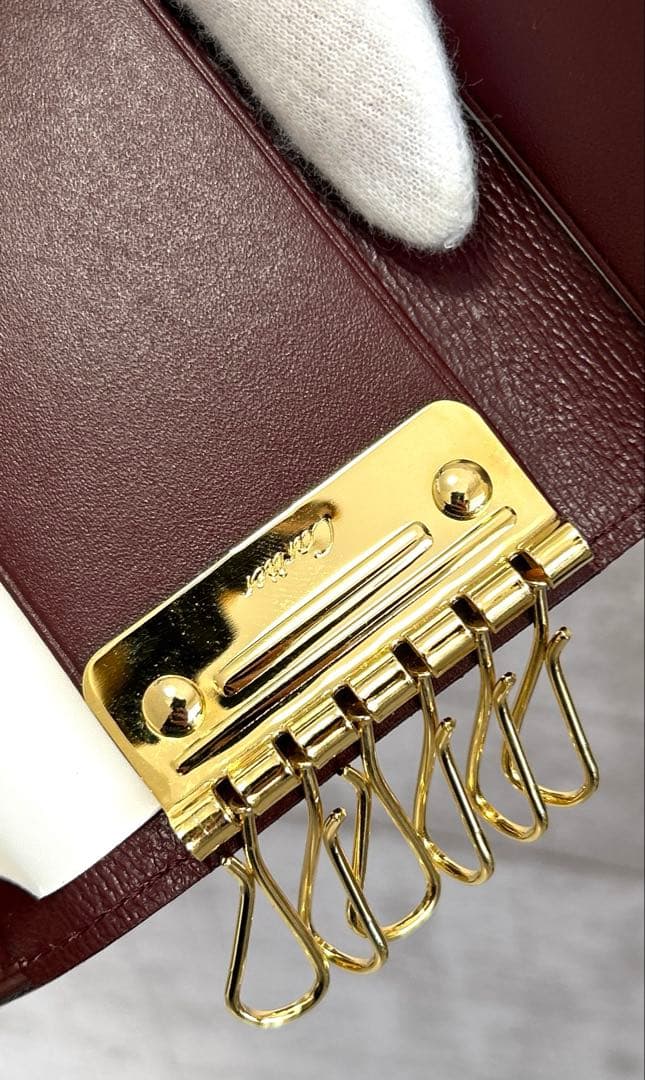 新品未使用　カルティエ Cartier 6連キーケース マストライン ボルドー