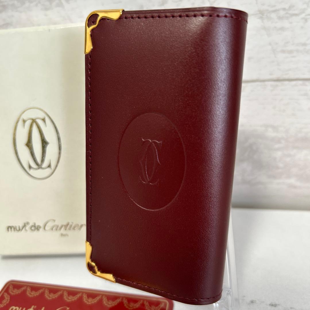新品未使用　カルティエ Cartier 6連キーケース マストライン ボルドー