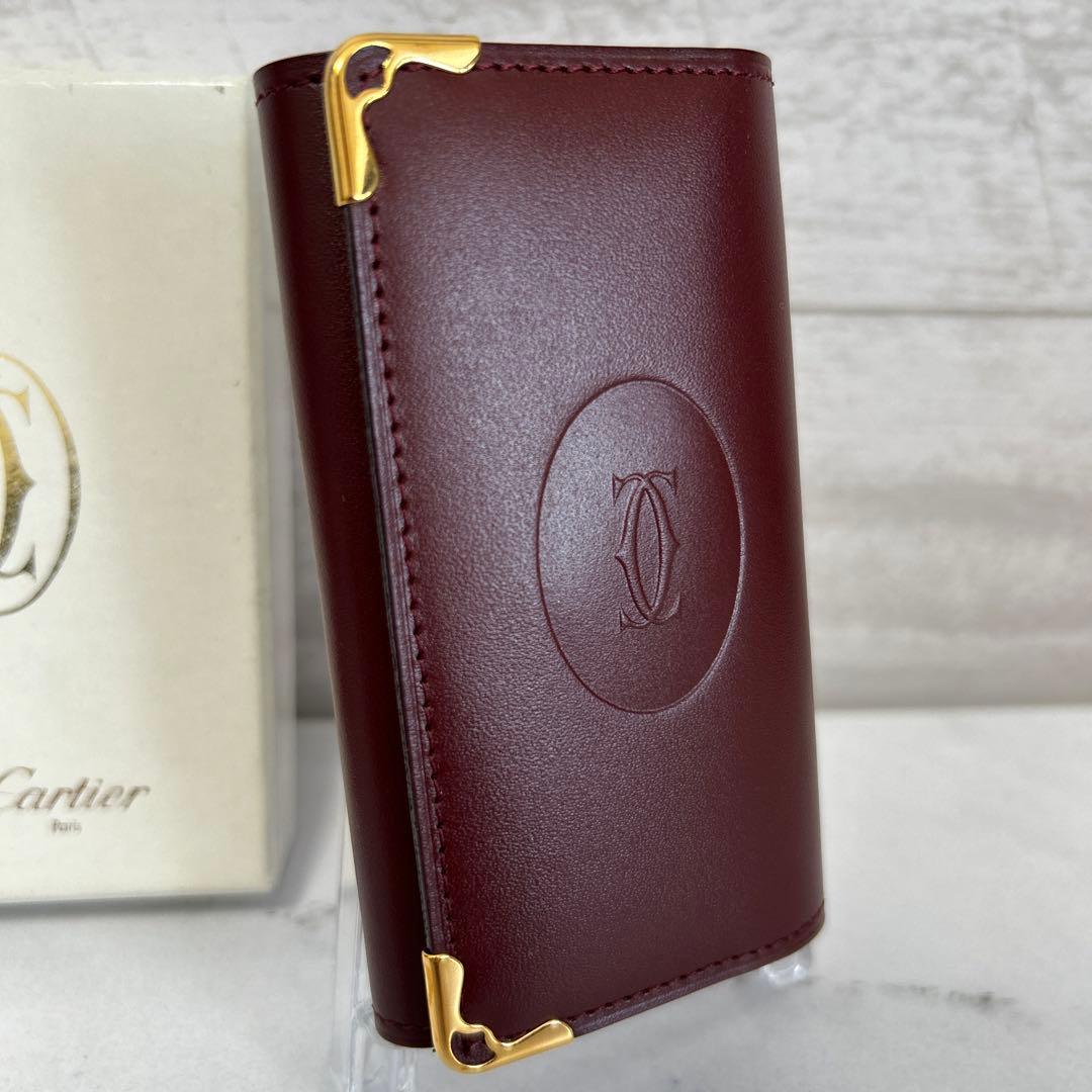 新品未使用　カルティエ Cartier 6連キーケース マストライン ボルドー