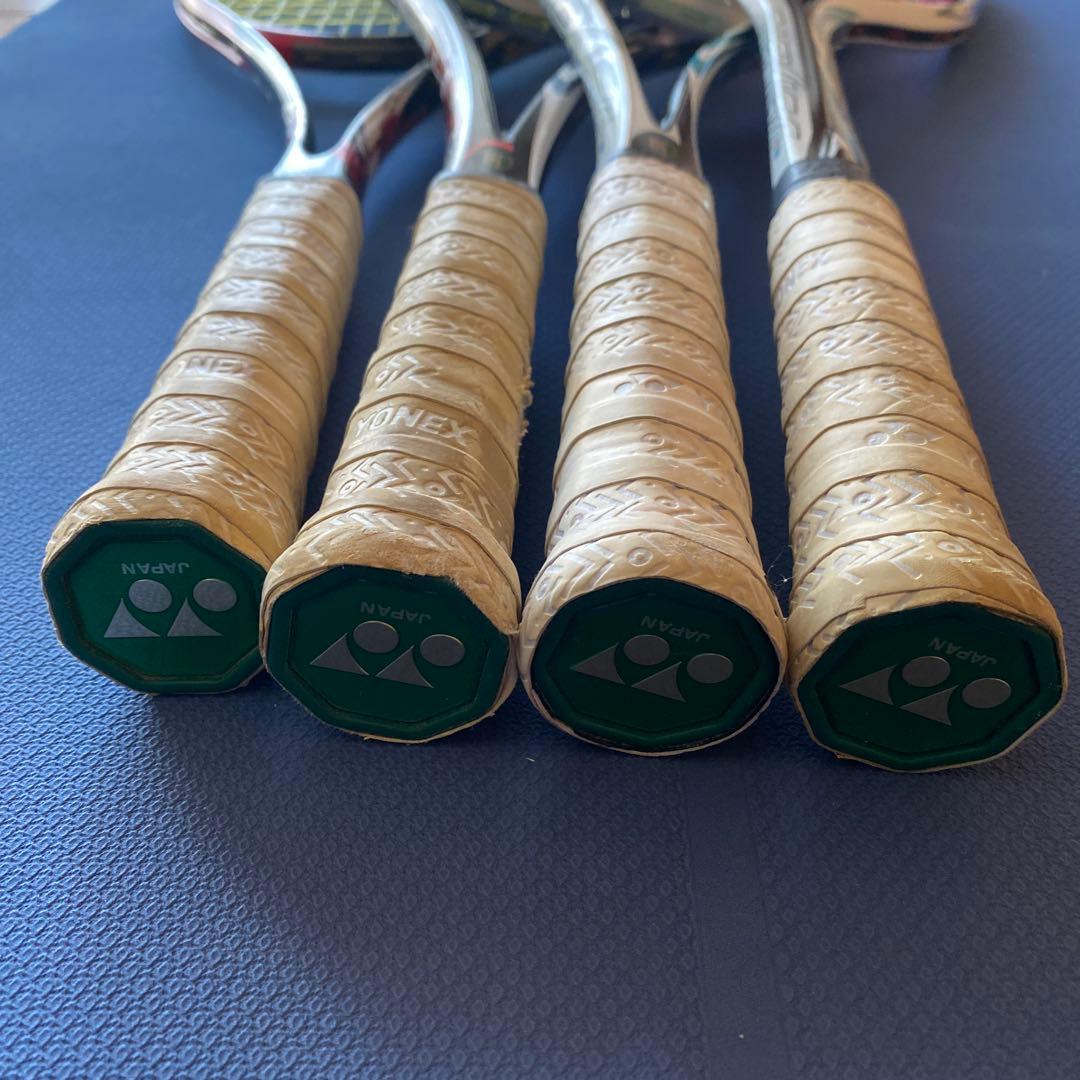 YONEX ソフトテニスラケット4本➕ケース3➕空気入れ