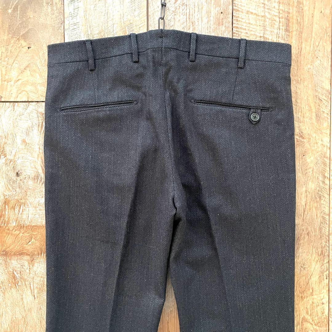 【美品】BERWICH piero テーパード ウール スラックス パンツ 46