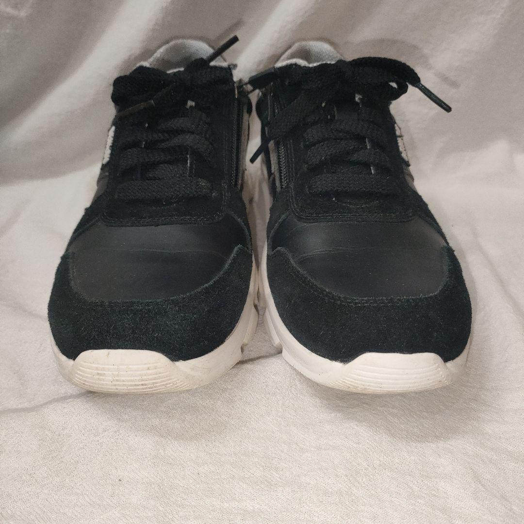 BENESU ブラック スニーカー ジップ ベネシュ 24cm 矯正靴