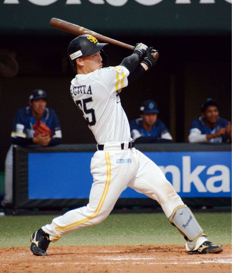 ソフトバンクホークス　藤田悠太郎 #65　バット NPBマーク 支給品　実使用