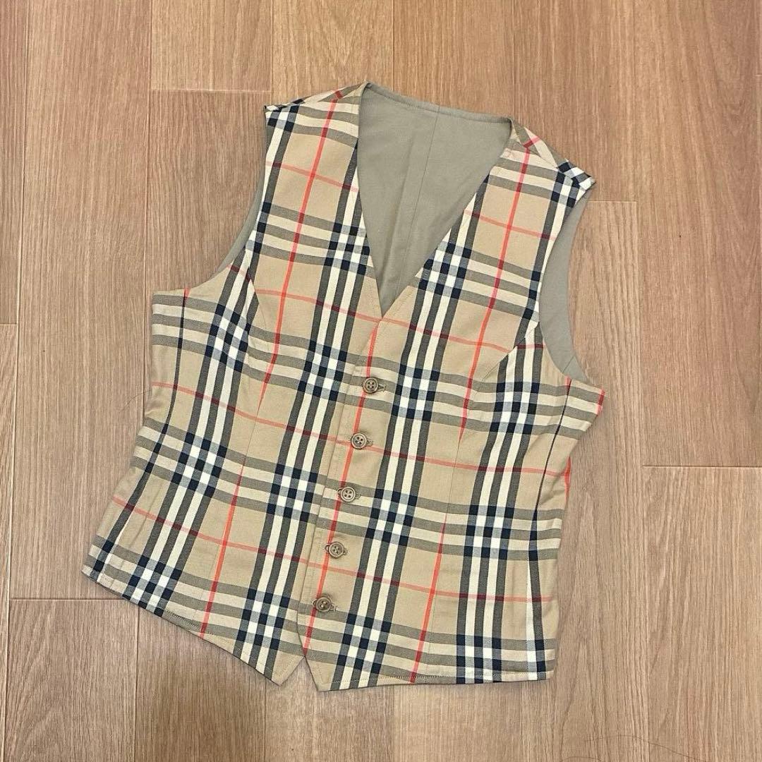 【美品】Burberrys リバーシブルベスト ノバチェック Mサイズ